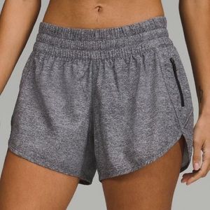 Lululemon tracker short low rise 4” size 4 heather lux multi black